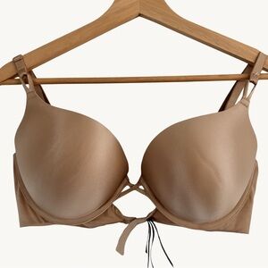 Victoria's Secret Tan Bombshell Plunge Bra Womens Size 38C
